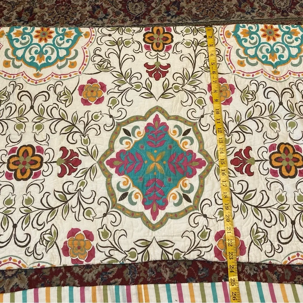 Embroidered Decorative Pillow Cover Shams set of 2